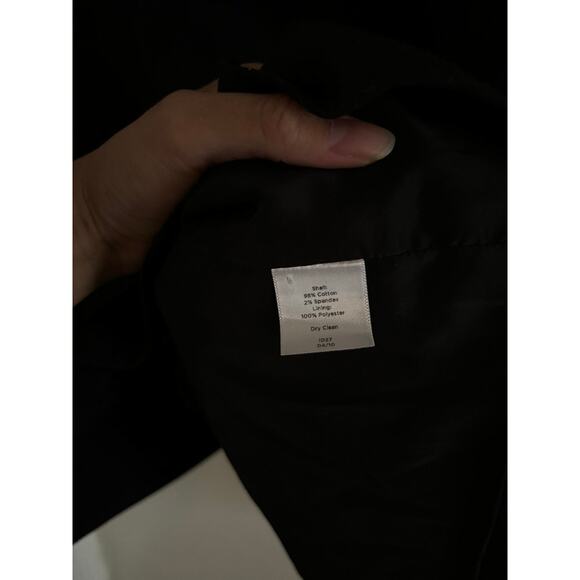 Talbots Jacket Women's 16 Black Blazer Front Button Cotton Blend Collared - Picture 7 of 7